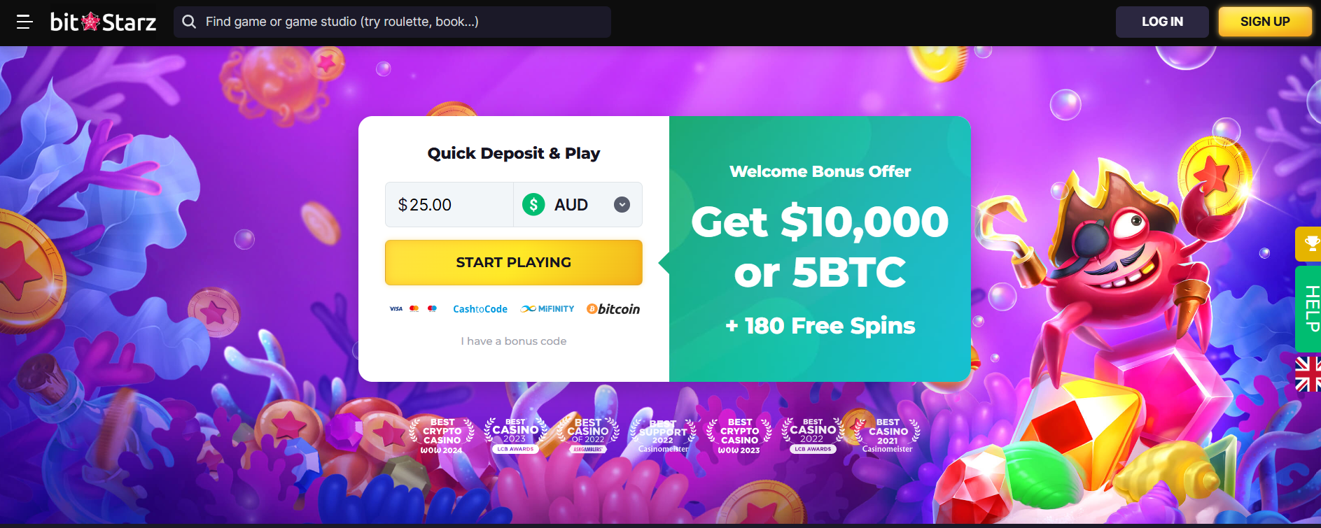 BitStarz Casino interface