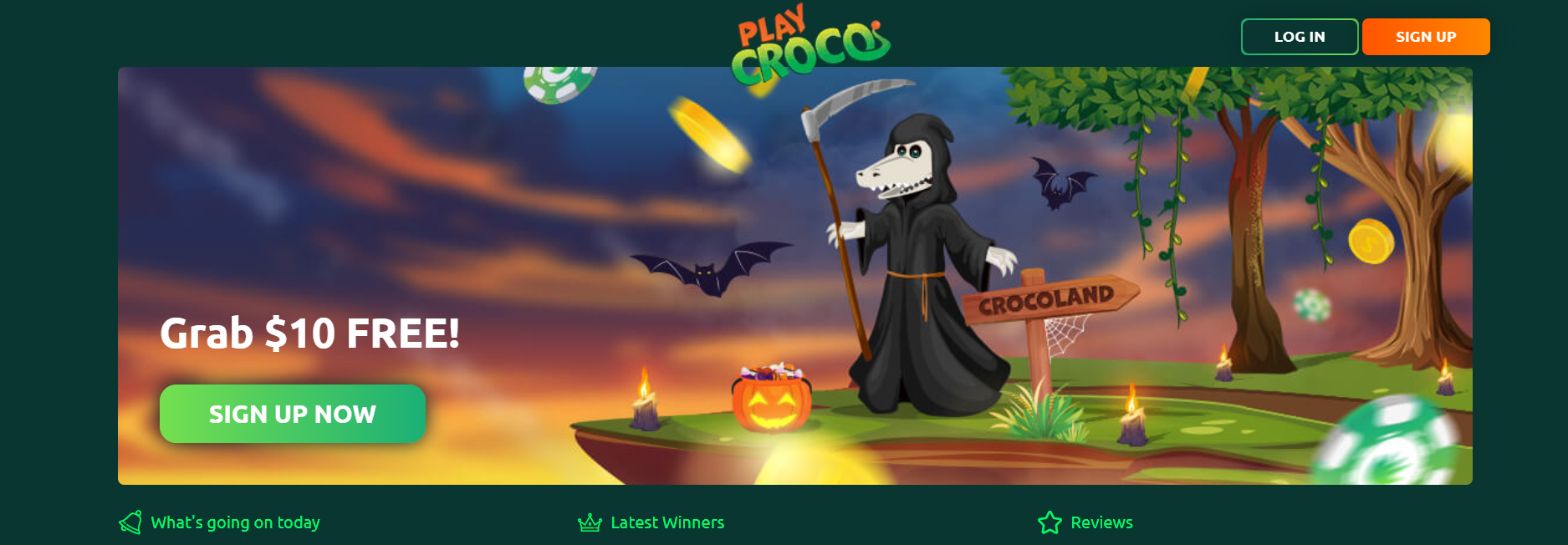 PlayCroco Casino interface